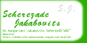 seherezade jakabovits business card